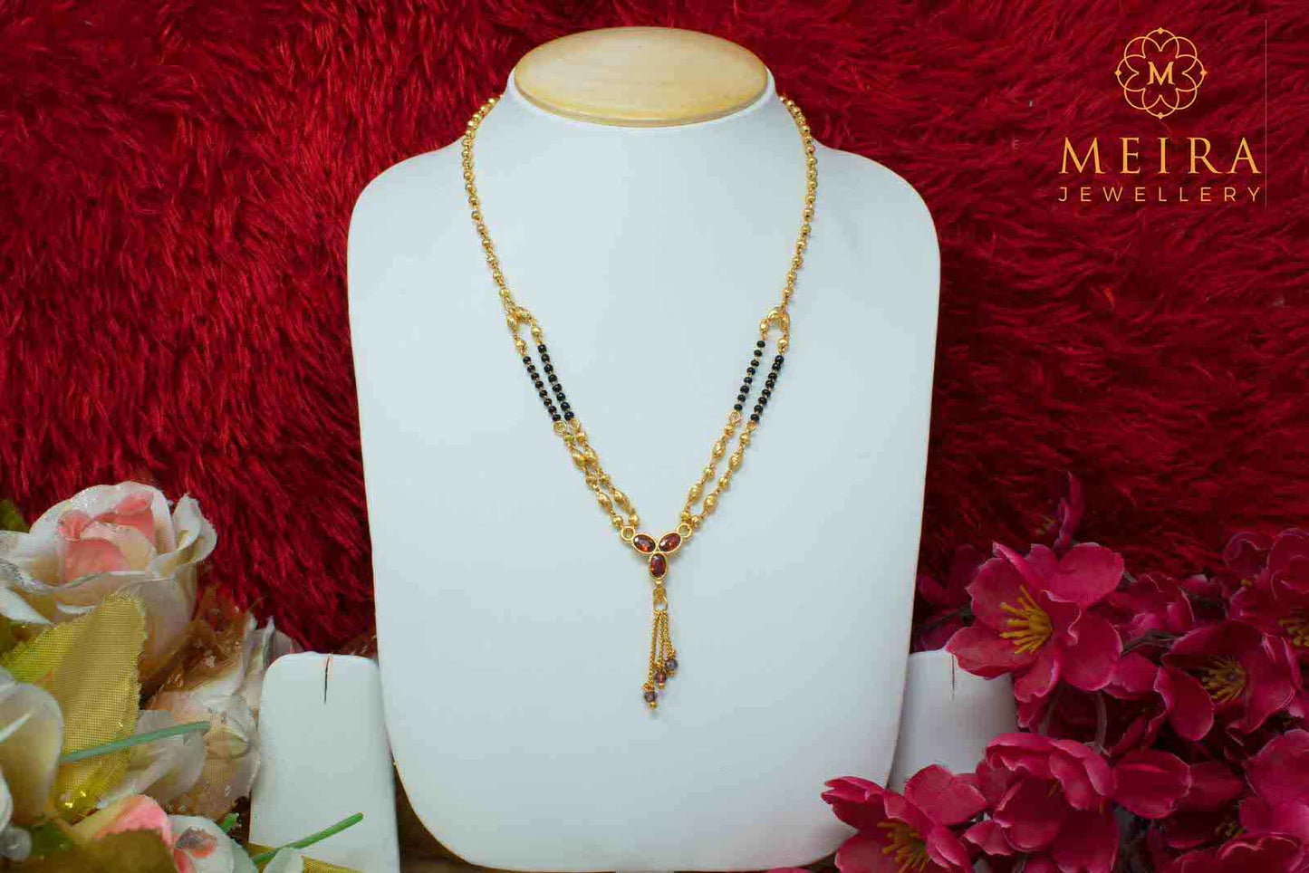 Ethnic Gold Plated Two String Mangalsutra