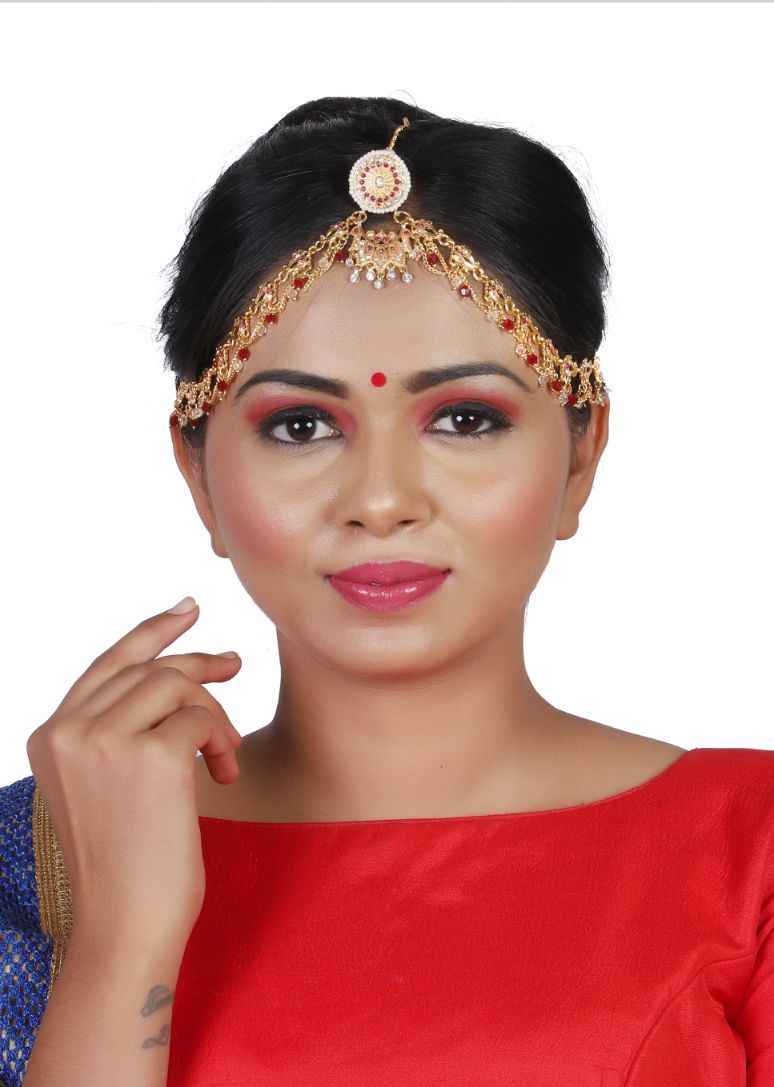 Indian Jewellery from Meira Jewellery:Rajasthani Jewellery,Rajputi Gold Plated Rakhdi With Multy Colored Latkan