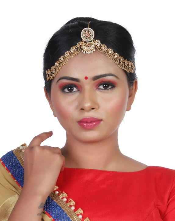 Indian Jewellery from Meira Jewellery:Rajasthani Jewellery,Rajasthani Traditional Gold Plated Rakhdi Set with Green-Pink Color AD Stones