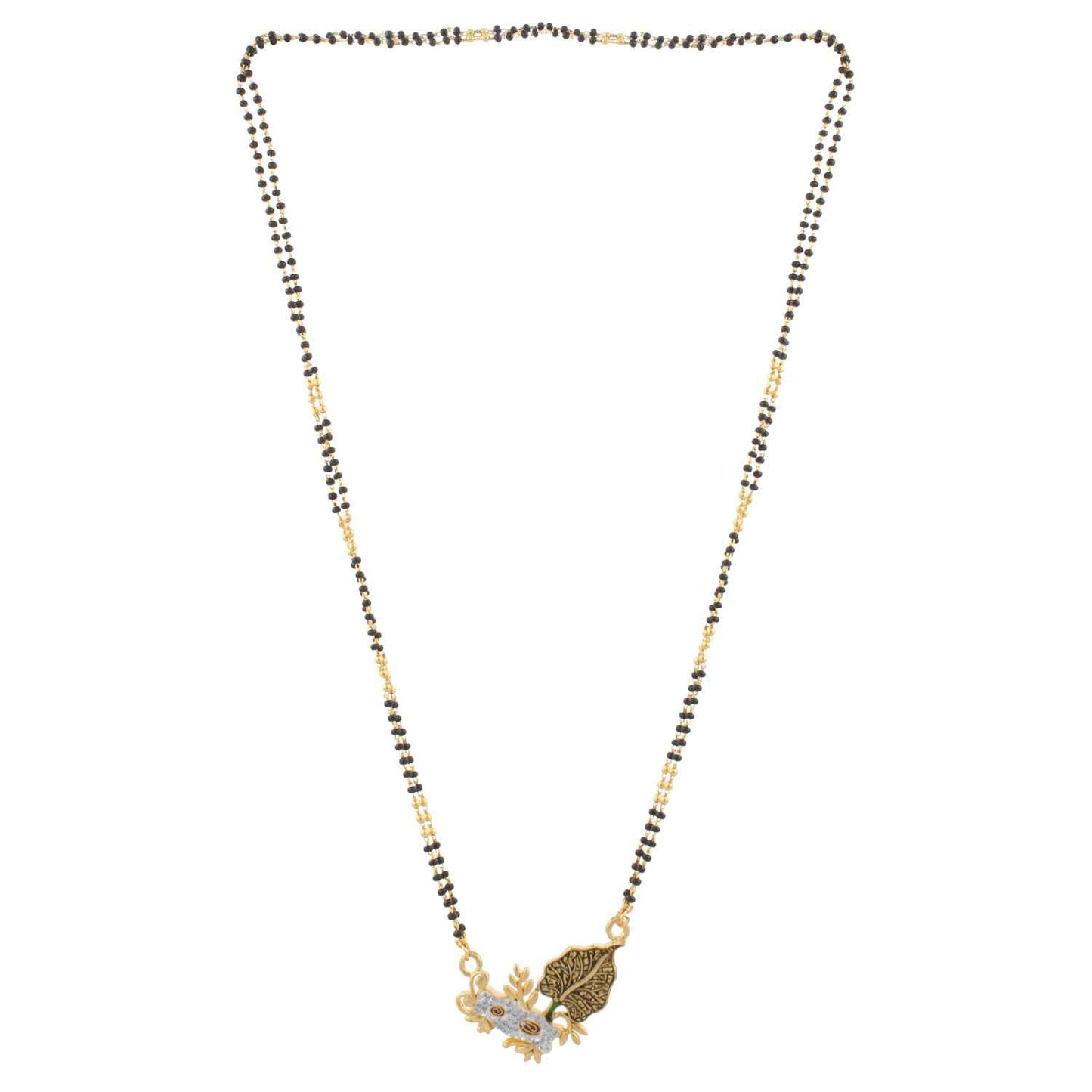 Indian Jewellery from Meira Jewellery:Mangalsutra,Gold Plated Leaf Design Mangalsutra