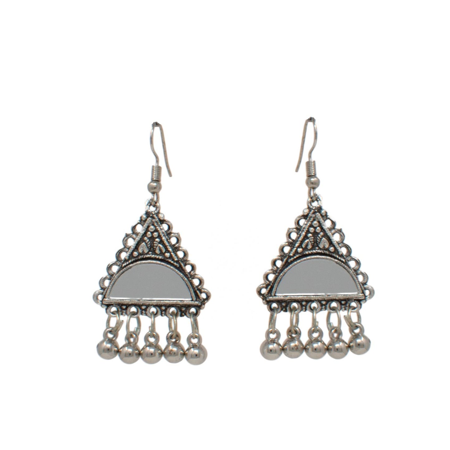 German Silver Oxodized Necklace with Earring for Women