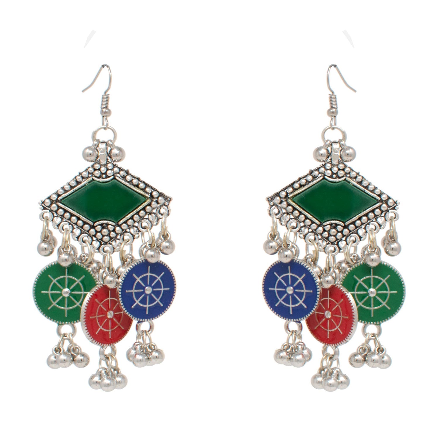 German Silver Oxodized Necklace with Earring for Women