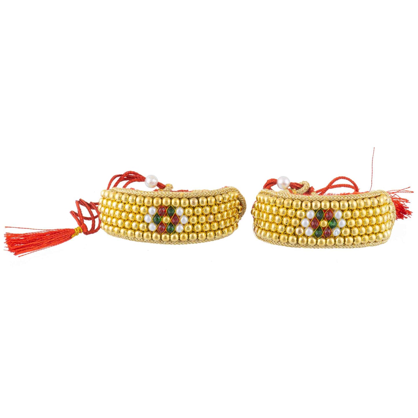 American Diamond studded Rajputi Rajwadi Punsi / Pocchi Hand Bracelet