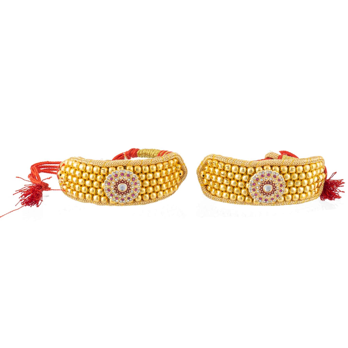 American Diamond studded Rajputi Rajwadi Punsi / Pocchi Hand Bracelet