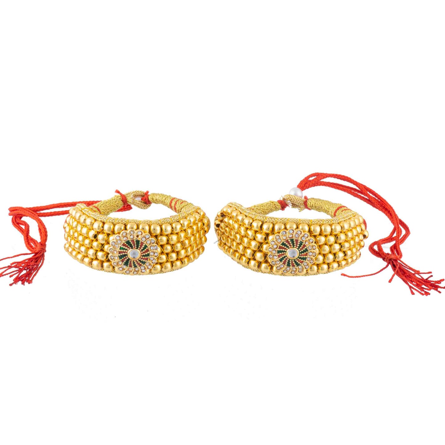 American Diamond studded Rajputi Rajwadi Punsi / Pocchi Hand Bracelet