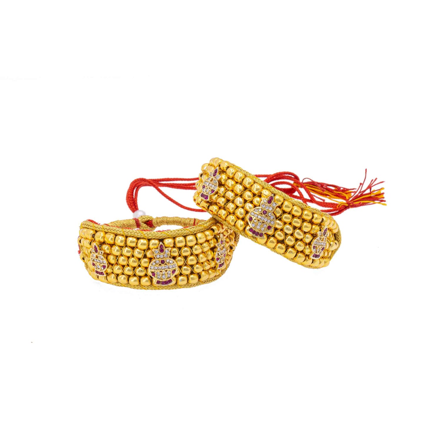 American Diamond studded Rajputi Rajwadi Punsi / Pocchi Hand Bracelet
