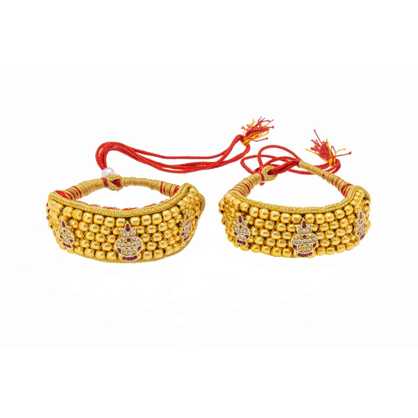 American Diamond studded Rajputi Rajwadi Punsi / Pocchi Hand Bracelet