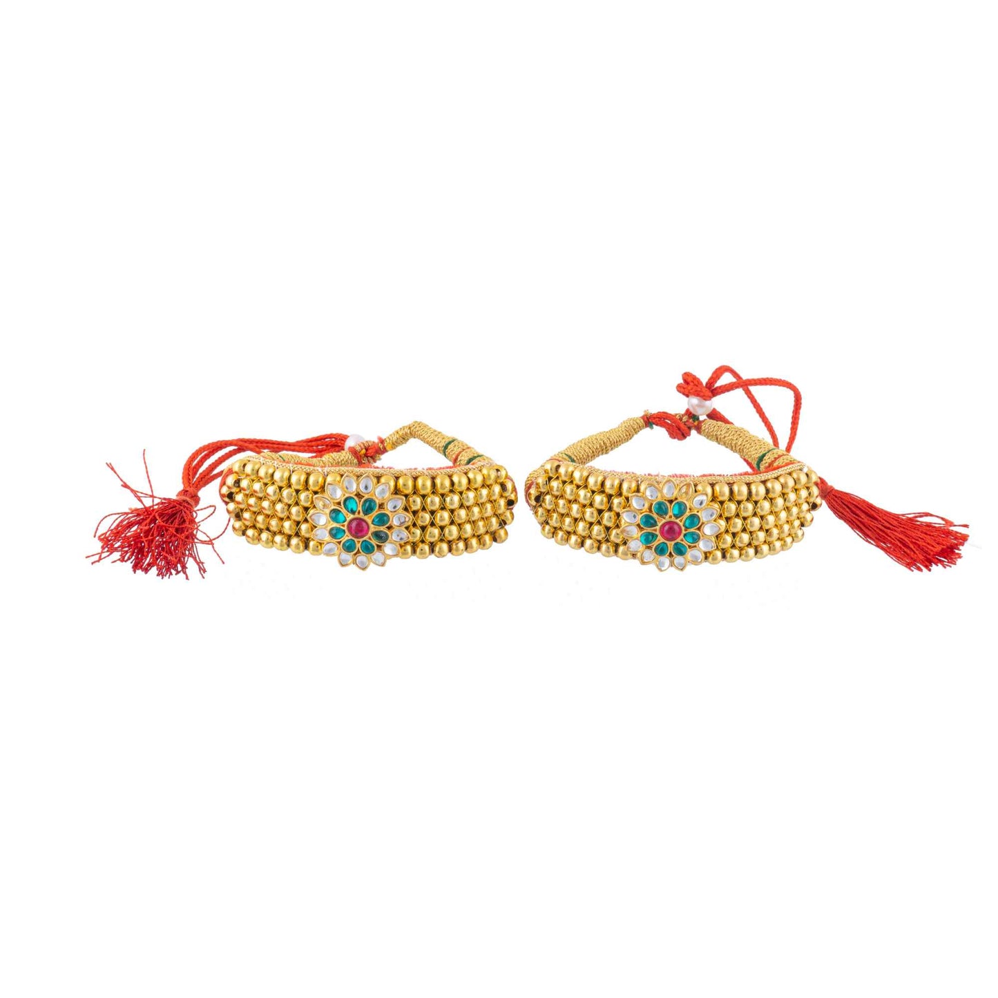 American Diamond studded Rajputi Rajwadi Punsi / Pocchi Hand Bracelet