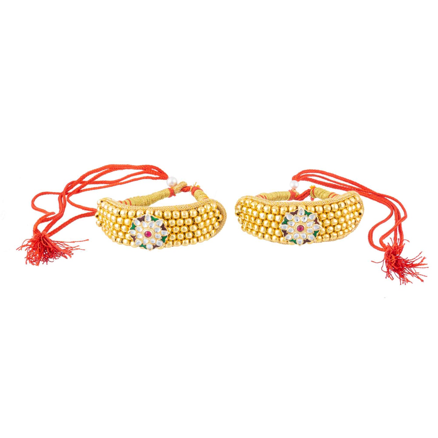 American Diamond studded Rajputi Rajwadi Punsi / Pocchi Hand Bracelet