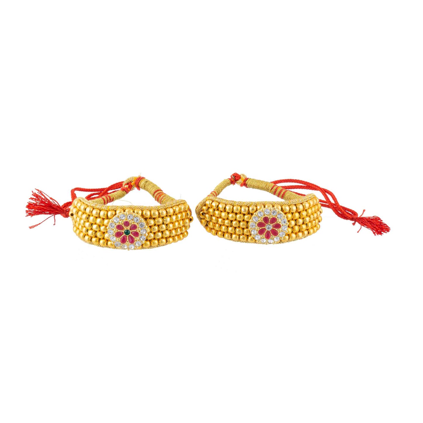 American Diamond studded Rajputi Rajwadi Punsi / Pocchi Hand Bracelet