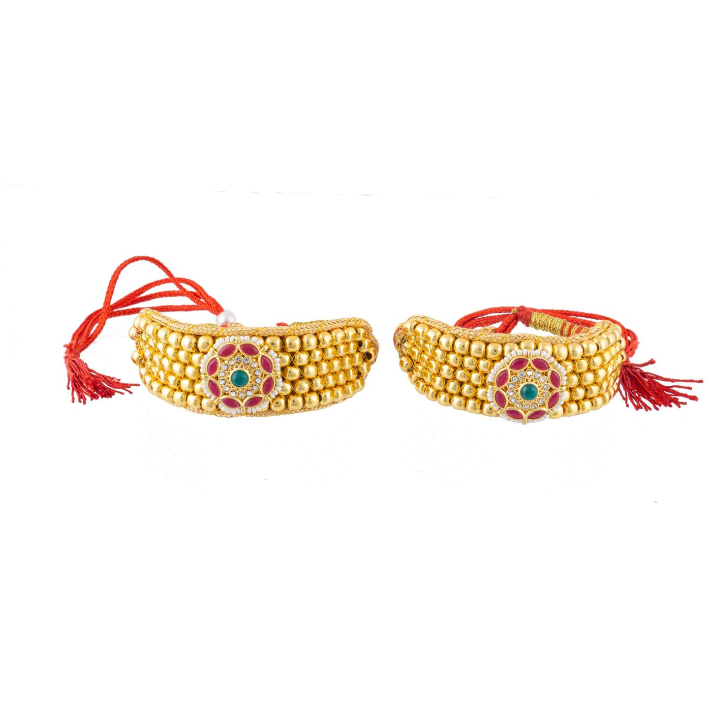 American Diamond studded Rajputi Rajwadi Punsi / Pocchi Hand Bracelet