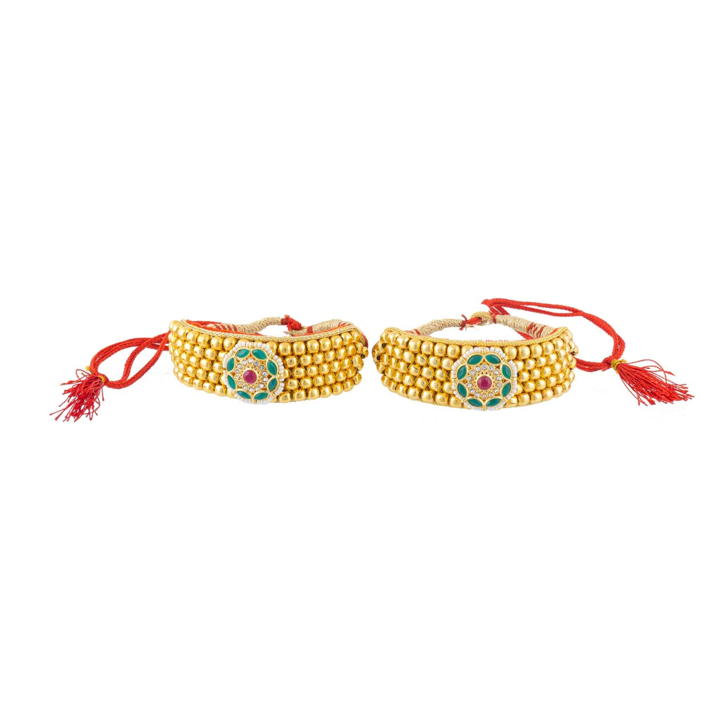 American Diamond studded Rajputi Rajwadi Punsi / Pocchi Hand Bracelet