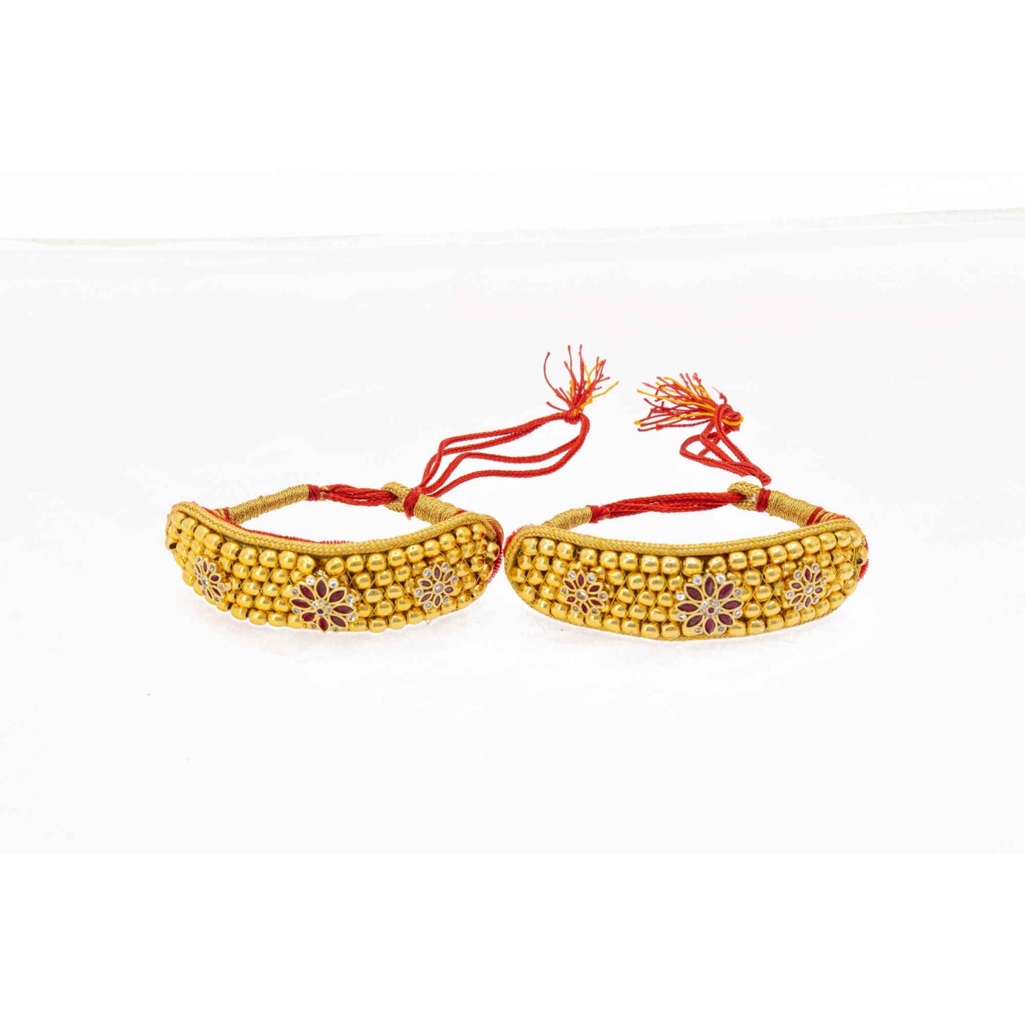 American Diamond studded Rajputi Rajwadi Punsi / Pocchi Hand Bracelet