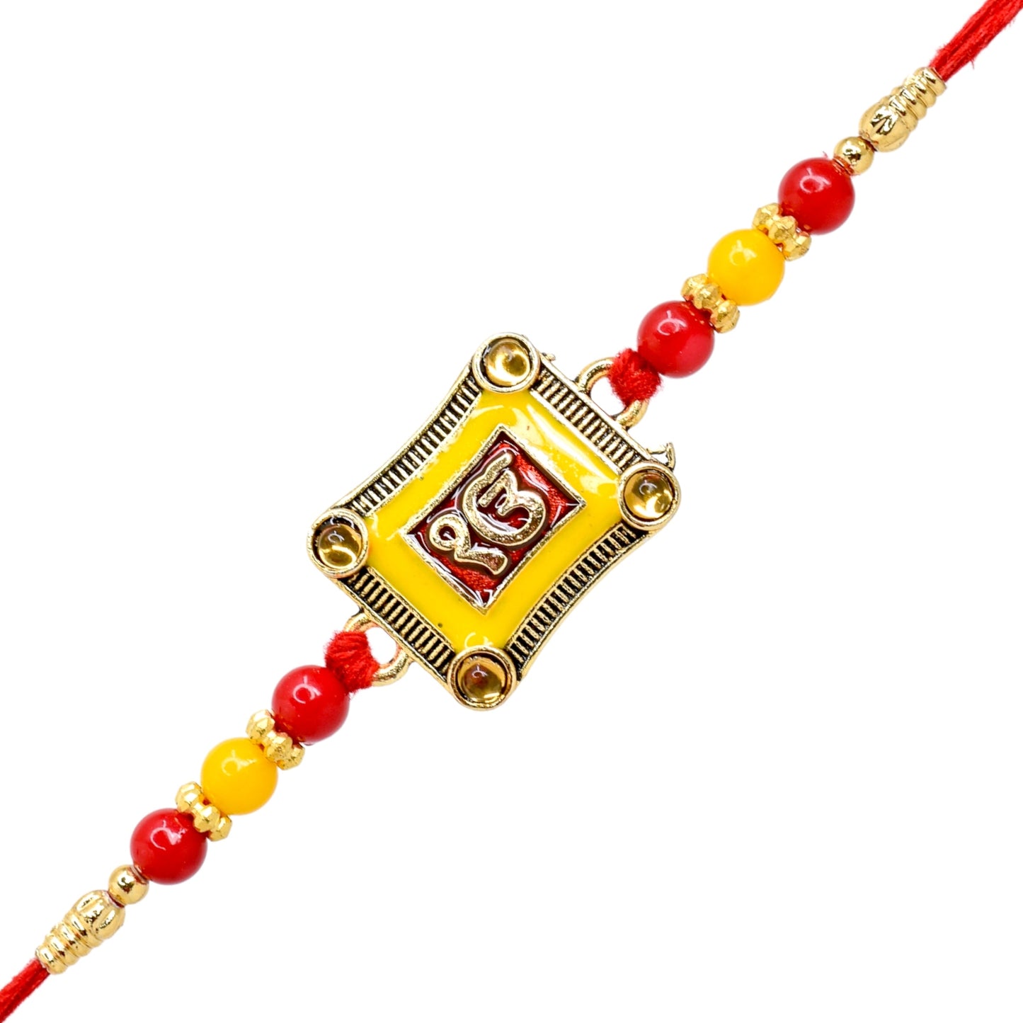 रोली चावल और कार्ड के साथ धार्मिक आईके ओंकार पंजाबी राखी सेट| भाई और भाभी के बच्चों के लिए राखी| 2 का राखी सेट | राल राखी