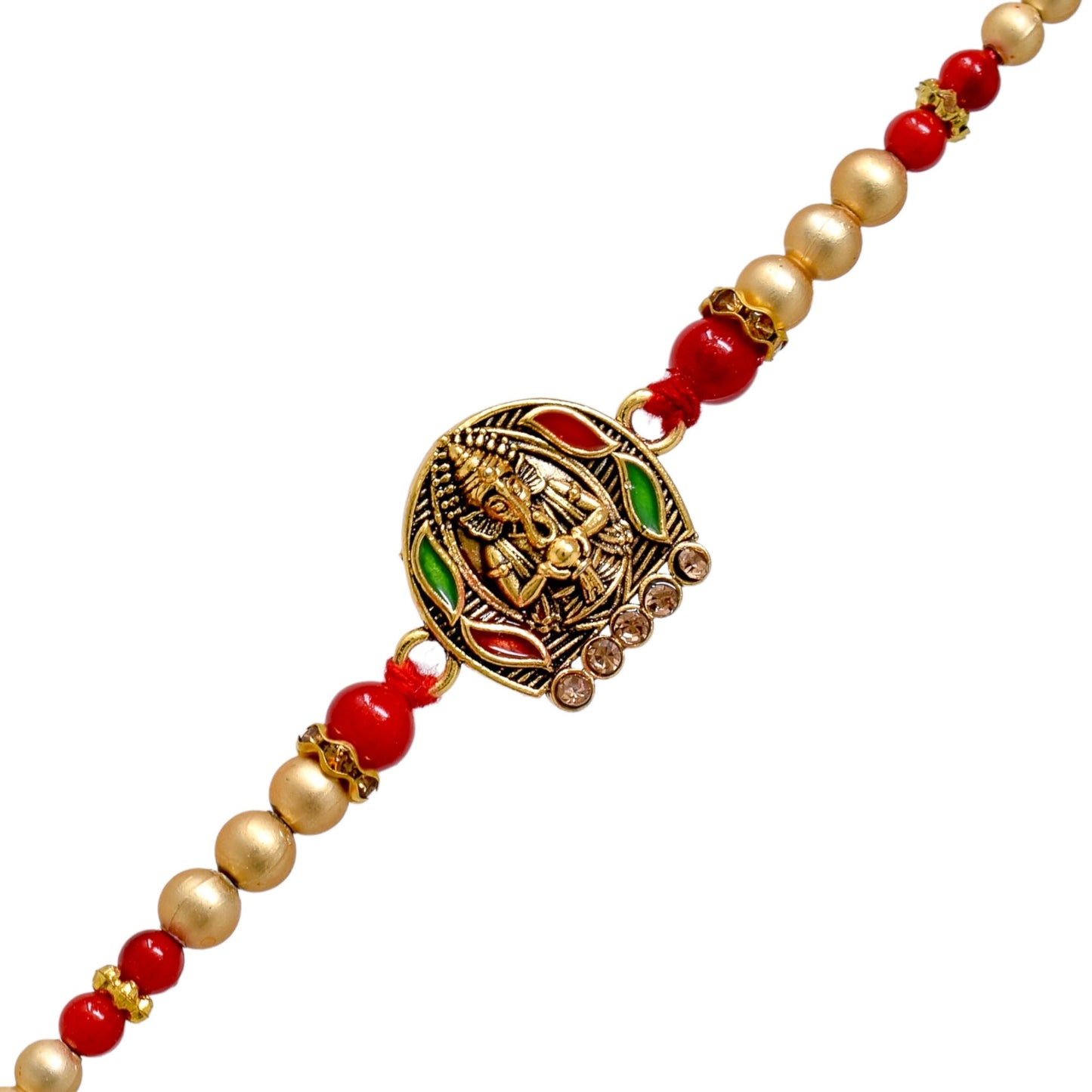 Elegant Ganesha Rakhi set with Roli Chawal & Card| rakhi for brother and bhabhi kids| rakhi set of 2 | resin rakhi