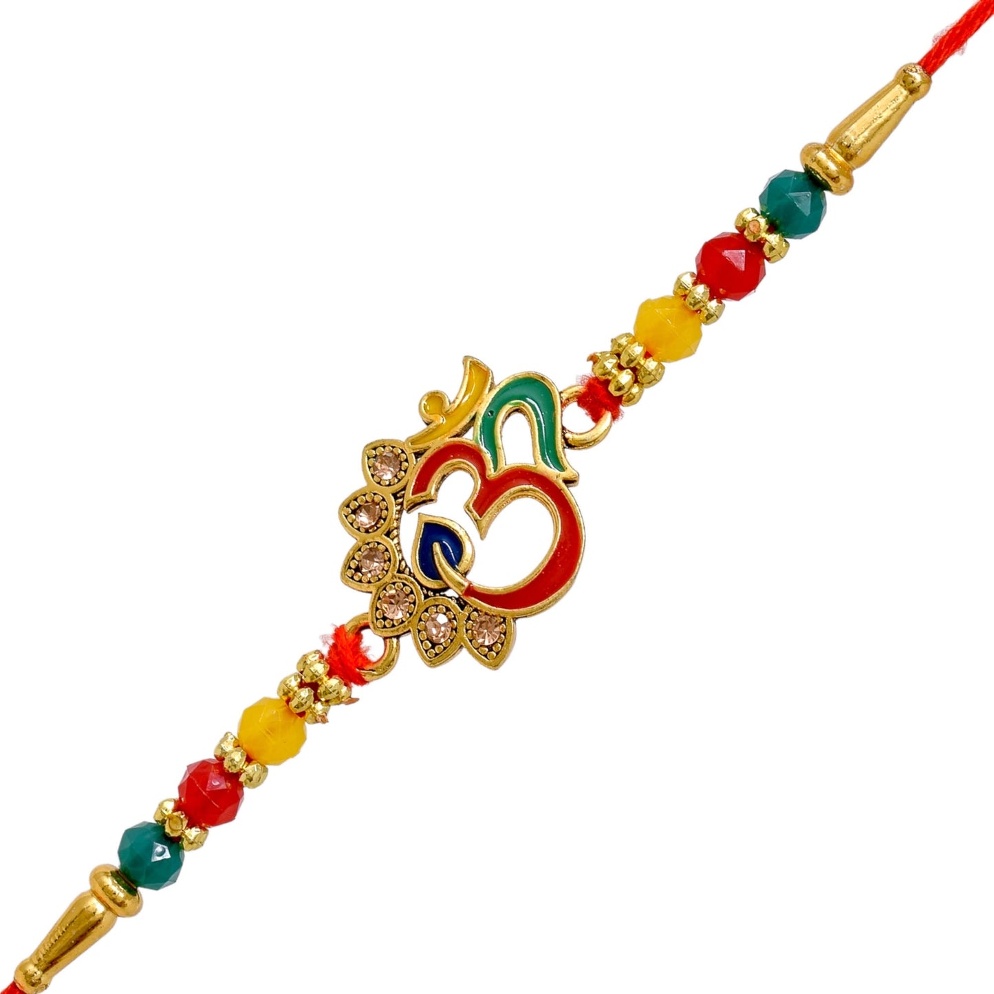 ओम महाकाल राखी सेट रोली चावल और कार्ड के साथ| भाई और भाभी के बच्चों के लिए राखी| 2 का राखी सेट | राल राखी