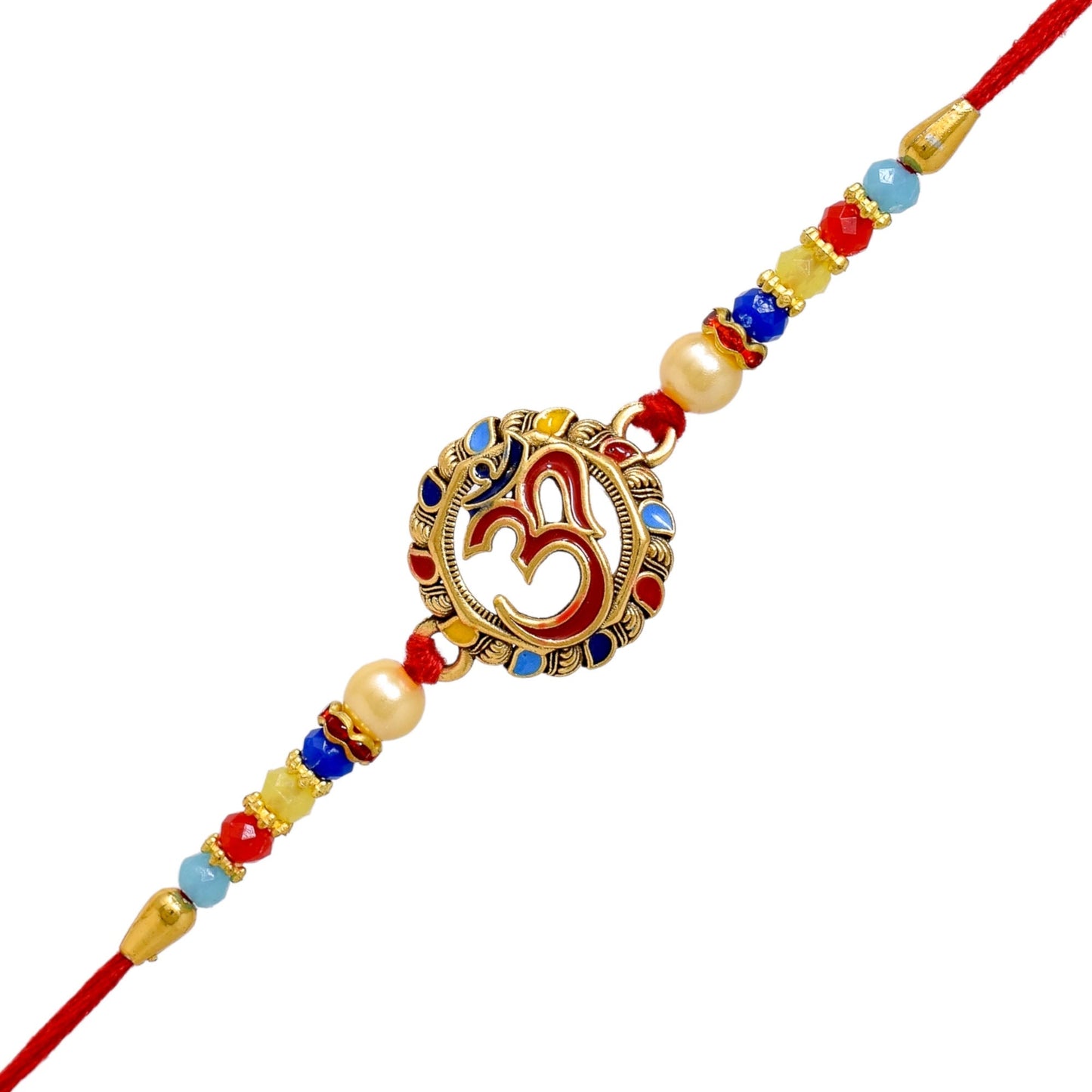 OM Rakhi set with Roli Chawal & Card| rakhi for brother and bhabhi kids| rakhi set of 2 | resin rakhi