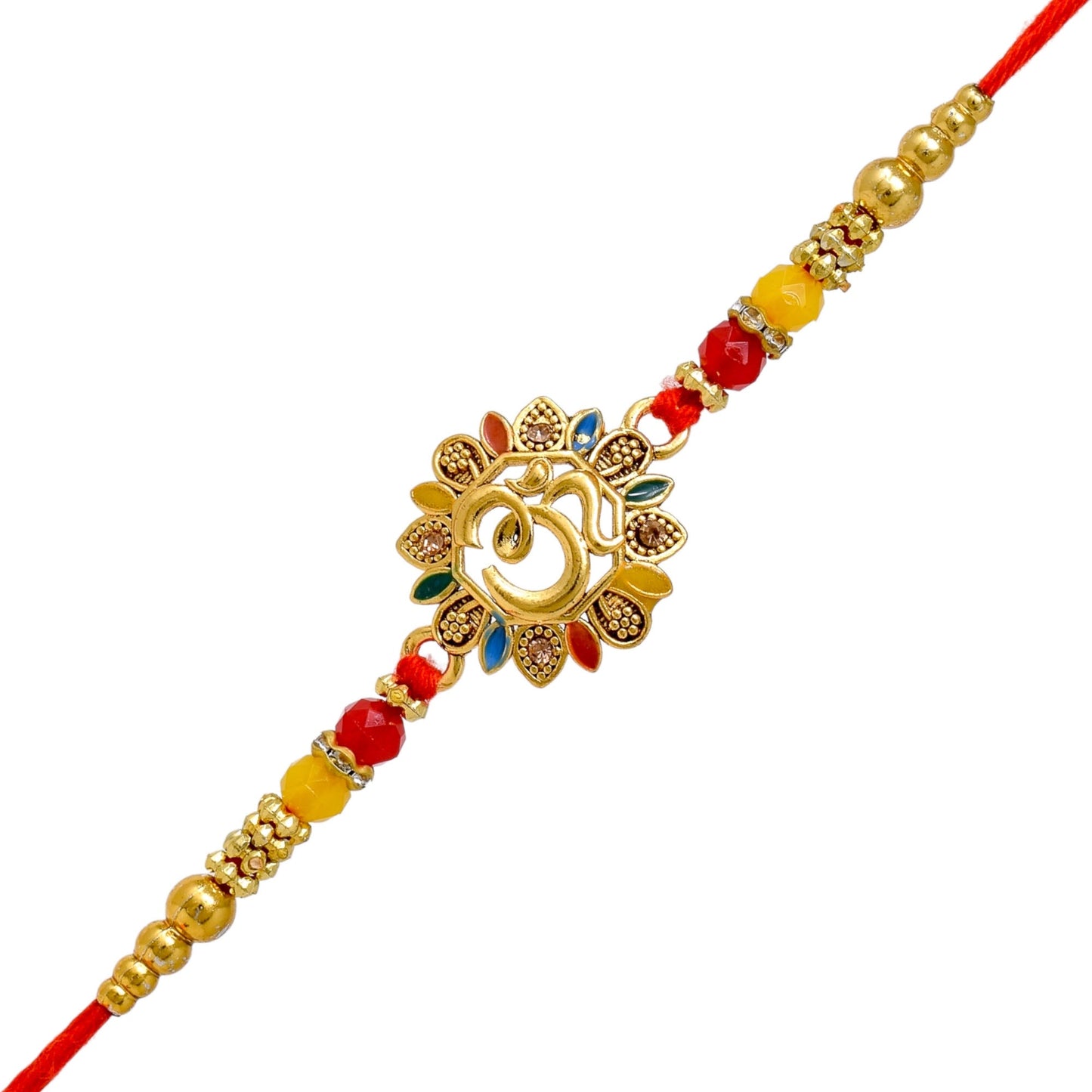 OM Rakhi set with Roli Chawal & Card| rakhi for brother and bhabhi kids| rakhi set of 2 | resin rakhi