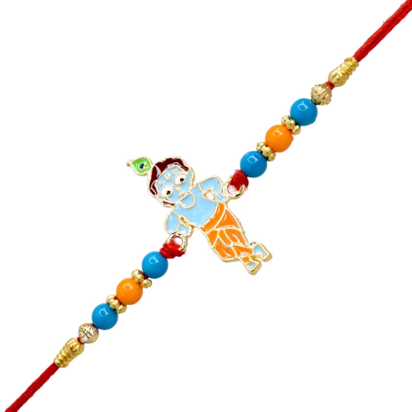 Bal Krishana Character Rakhi set with Roli Chawal & Card| rakhi for brother and bhabhi kids| rakhi set of 2 | resin rakhi