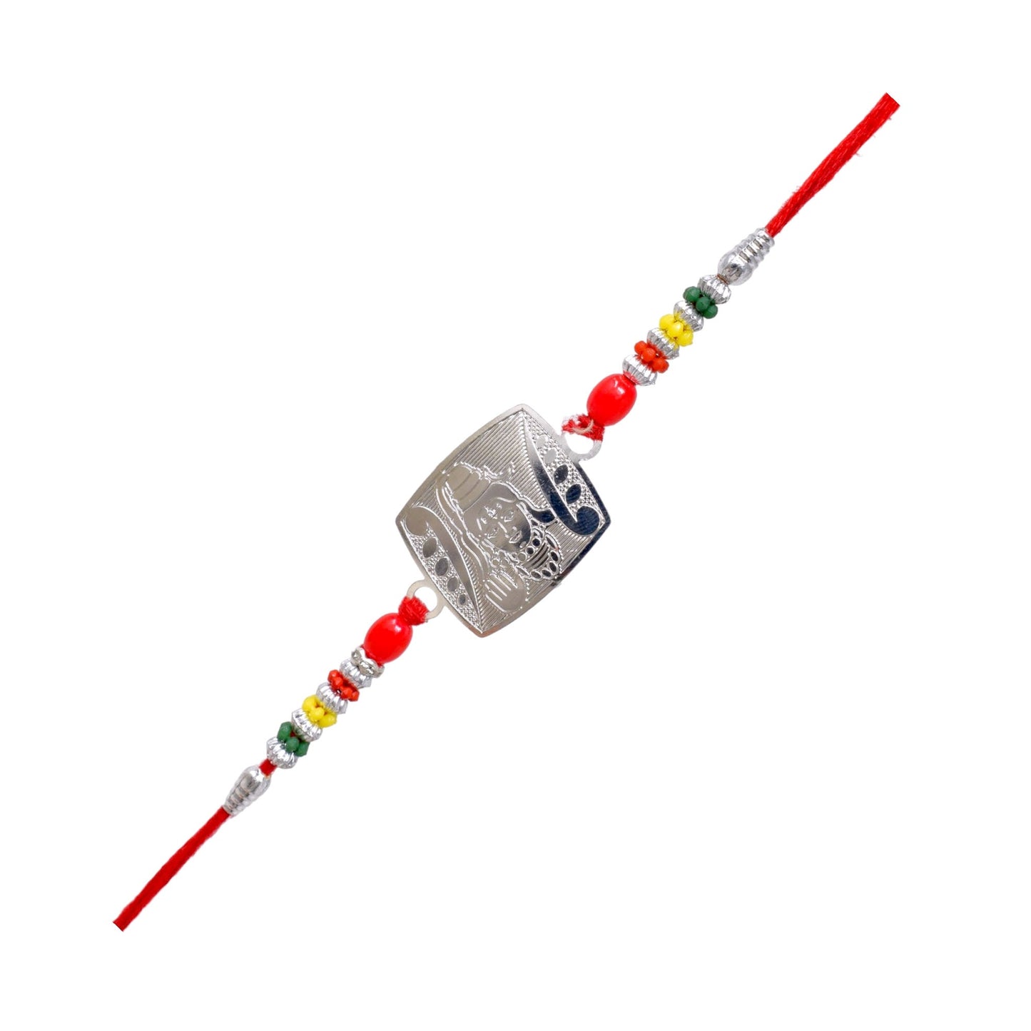 Silver Plating Shivling n SHIVA Combo Rakhi set with Roli Chawal & Card| rakhi for brother and bhabhi kids| rakhi set of 2 | resin rakhi