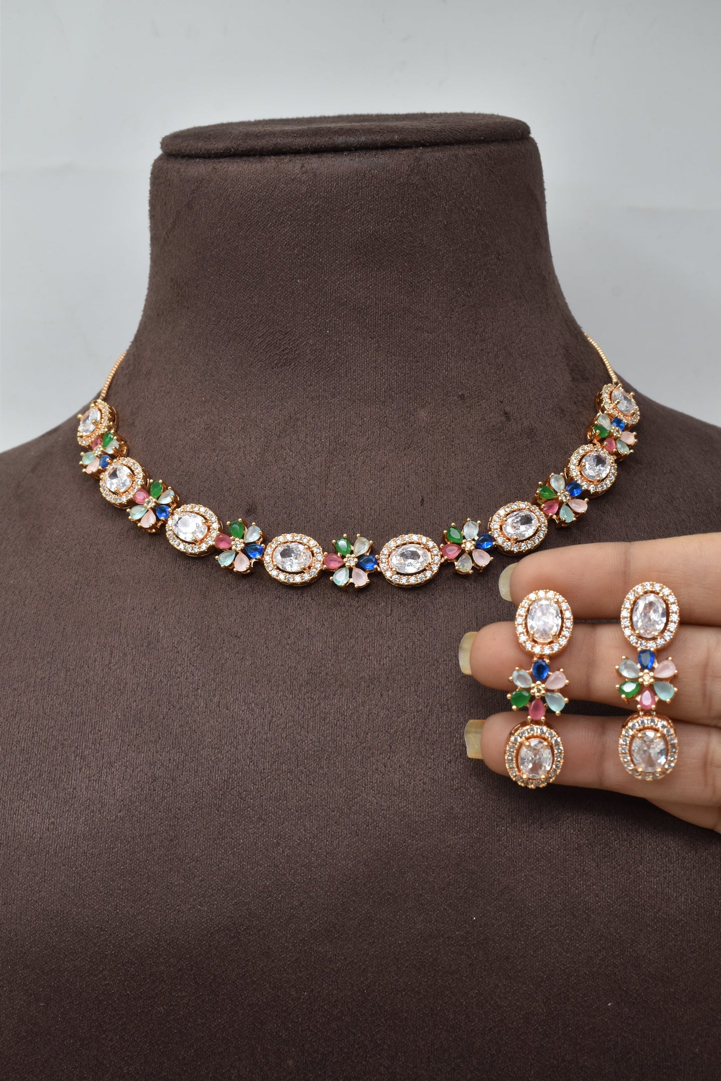 necklace,jewellery set,american diamond set,bridal set,diamiond set