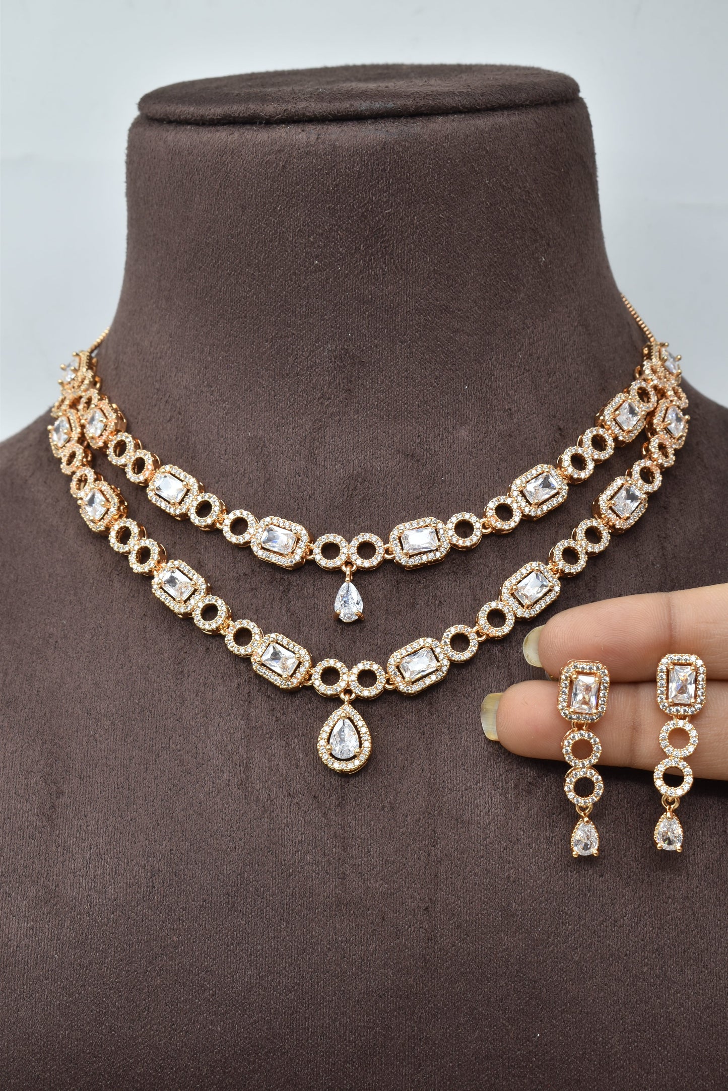 necklace,jewellery set,american diamond set,bridal set,diamiond set