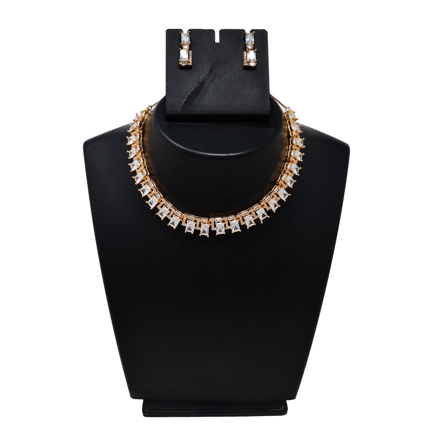 American Diamond embedded Rose Gold plated heavy DC Set for Women