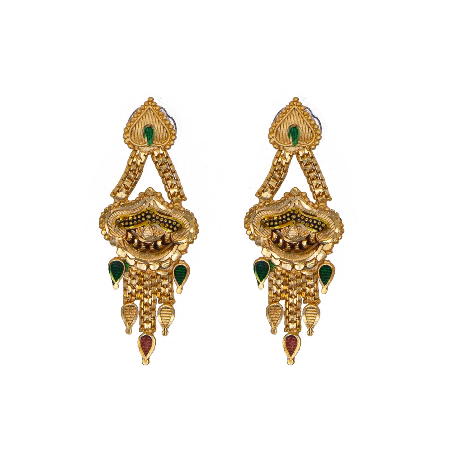 Antique design Minakari work plain Golden set neckpiece