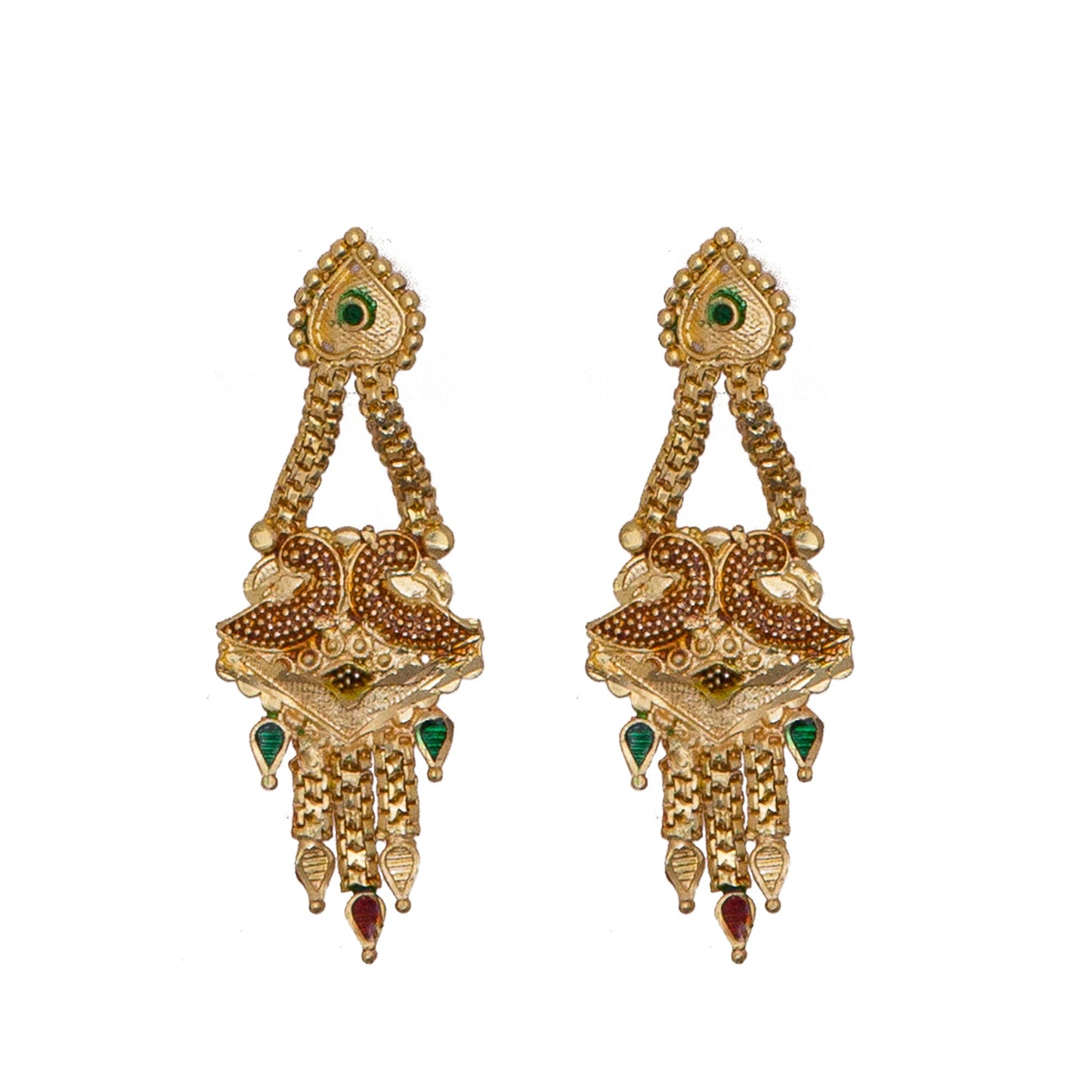 Antique design Minakari work plain Golden set neckpiece