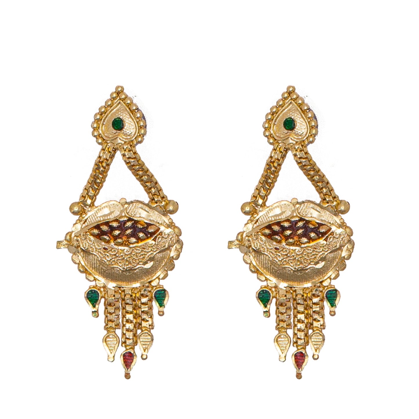 Antique design Minakari work plain Golden set neckpiece