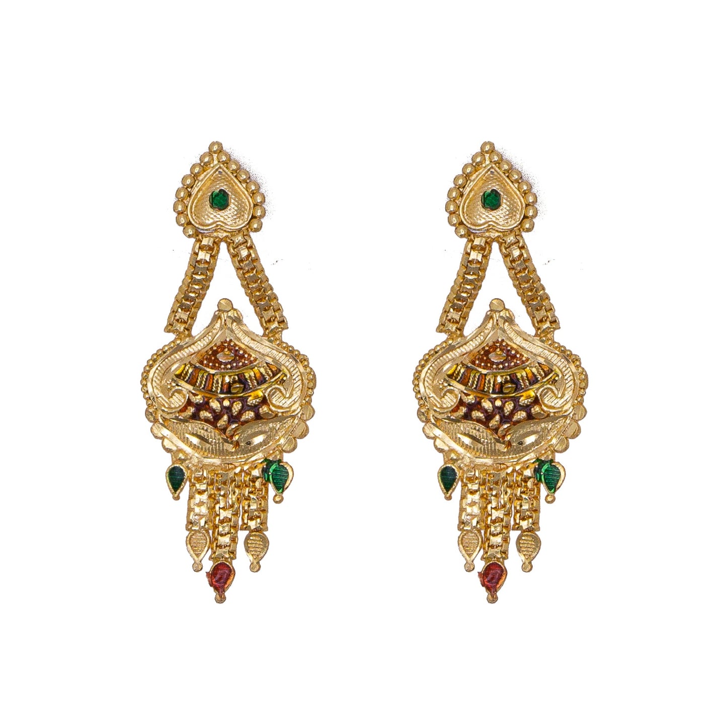 Antique design Minakari work plain Golden set neckpiece