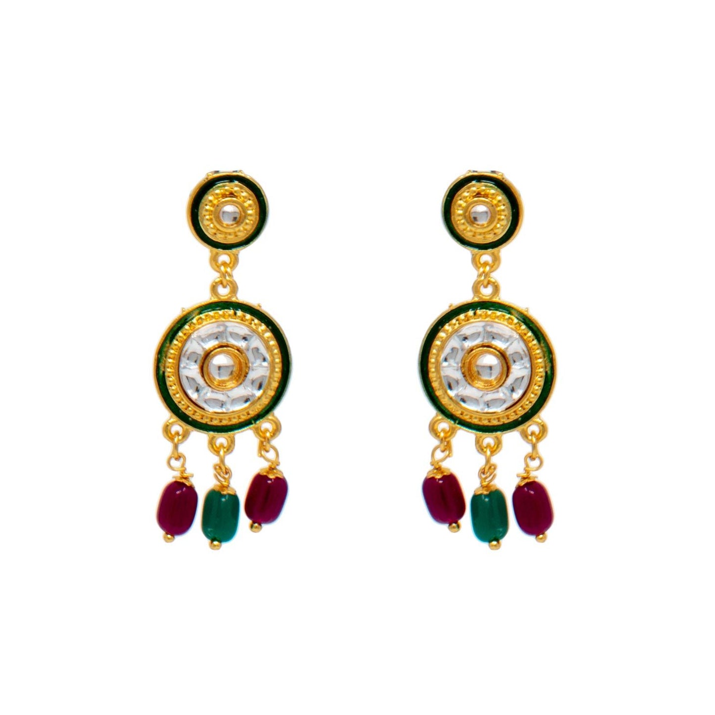 Kundan Studded Pearl Necklace Set with Earring