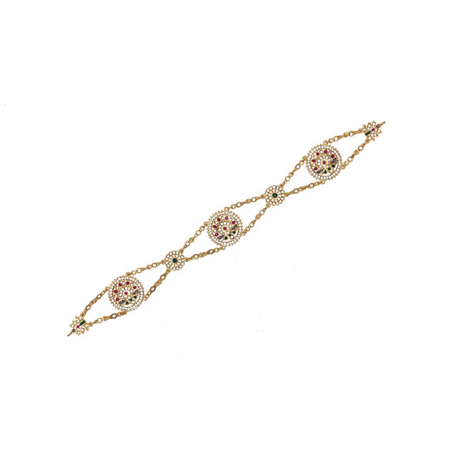 Rajputi Borla Mangtikka studded with Pearl Stone for women
