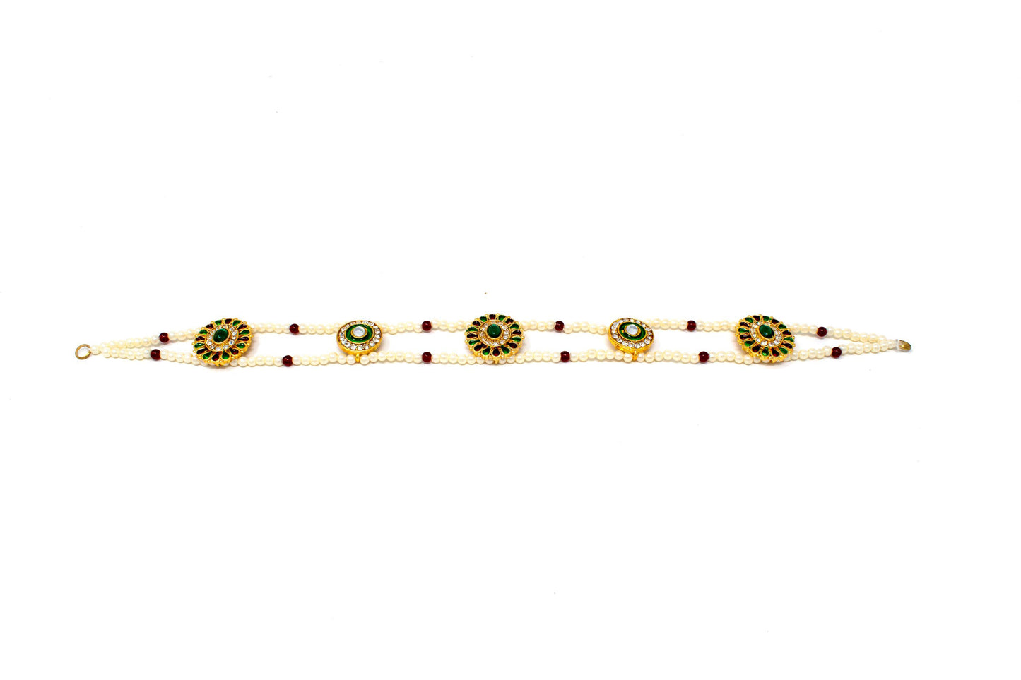 Ethnic Rajputi Rajasthani Mathapatti Kundan Pearl For Women