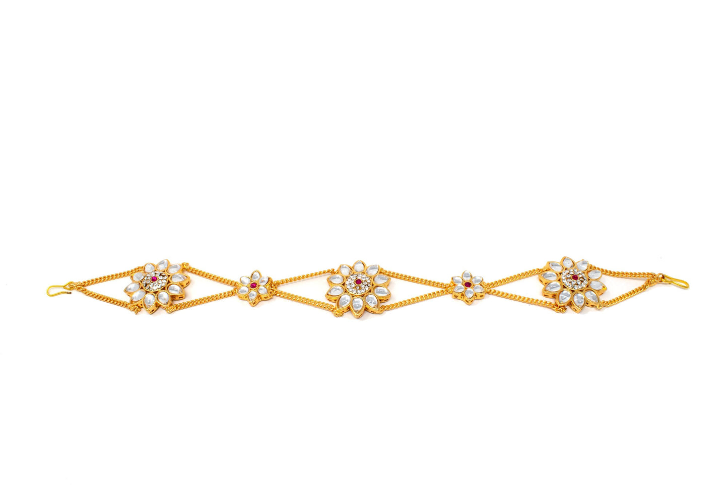 Ethnic Shishful Rajasthani Mathapatti Kundan Pearl For Women