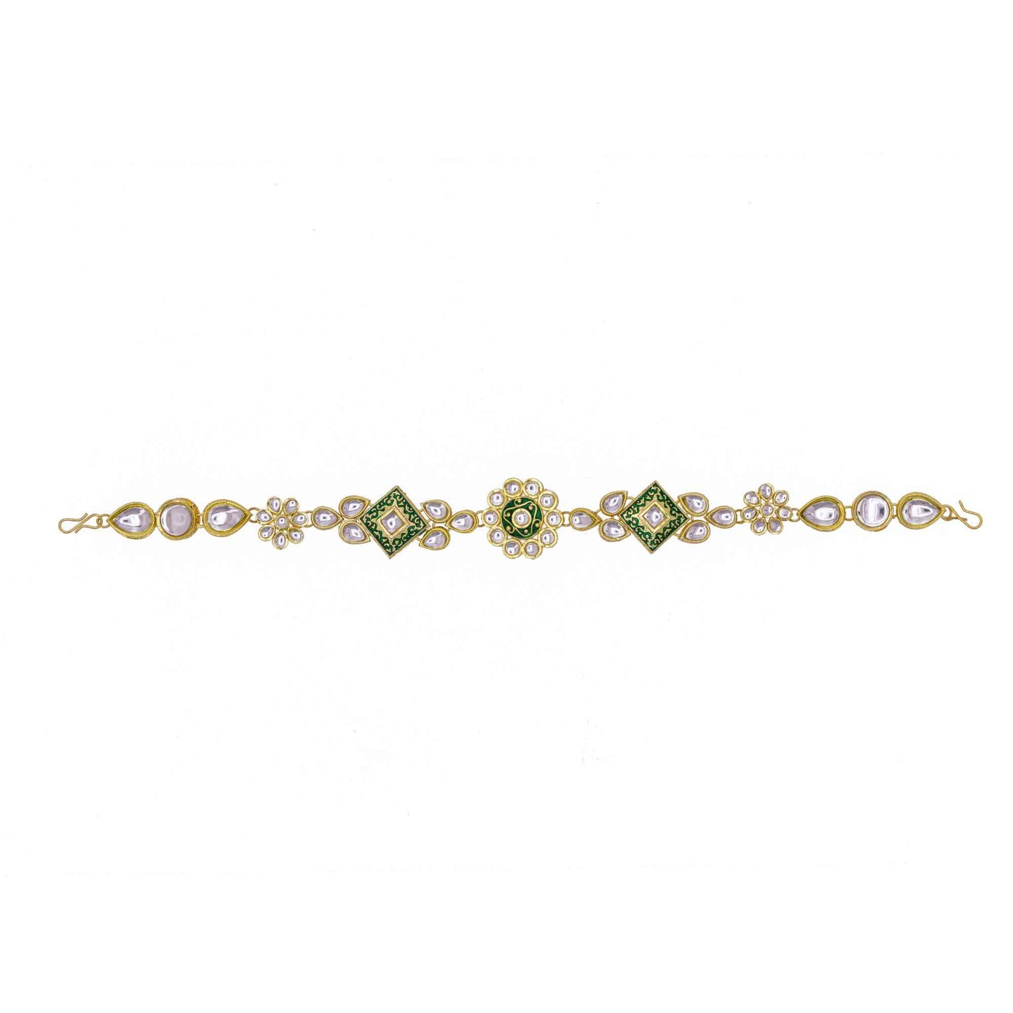 Rajputi Borla Mangtikka studded with Pearl Stone for women