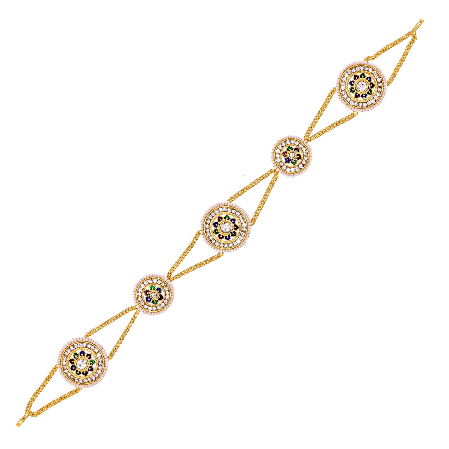 Rajputi Borla Mangtikka studded with Pearl Stone for women