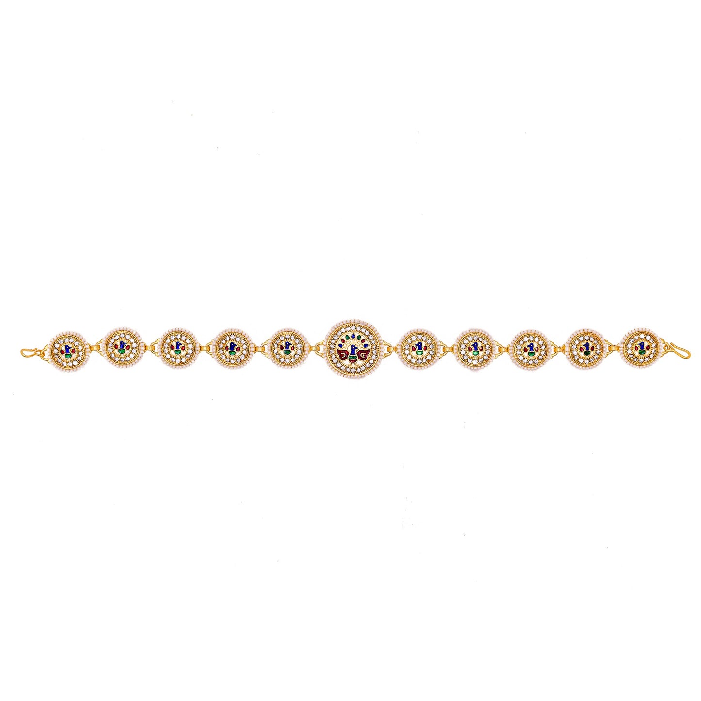 Rajputi Borla Mangtikka studded with Pearl Stone for women