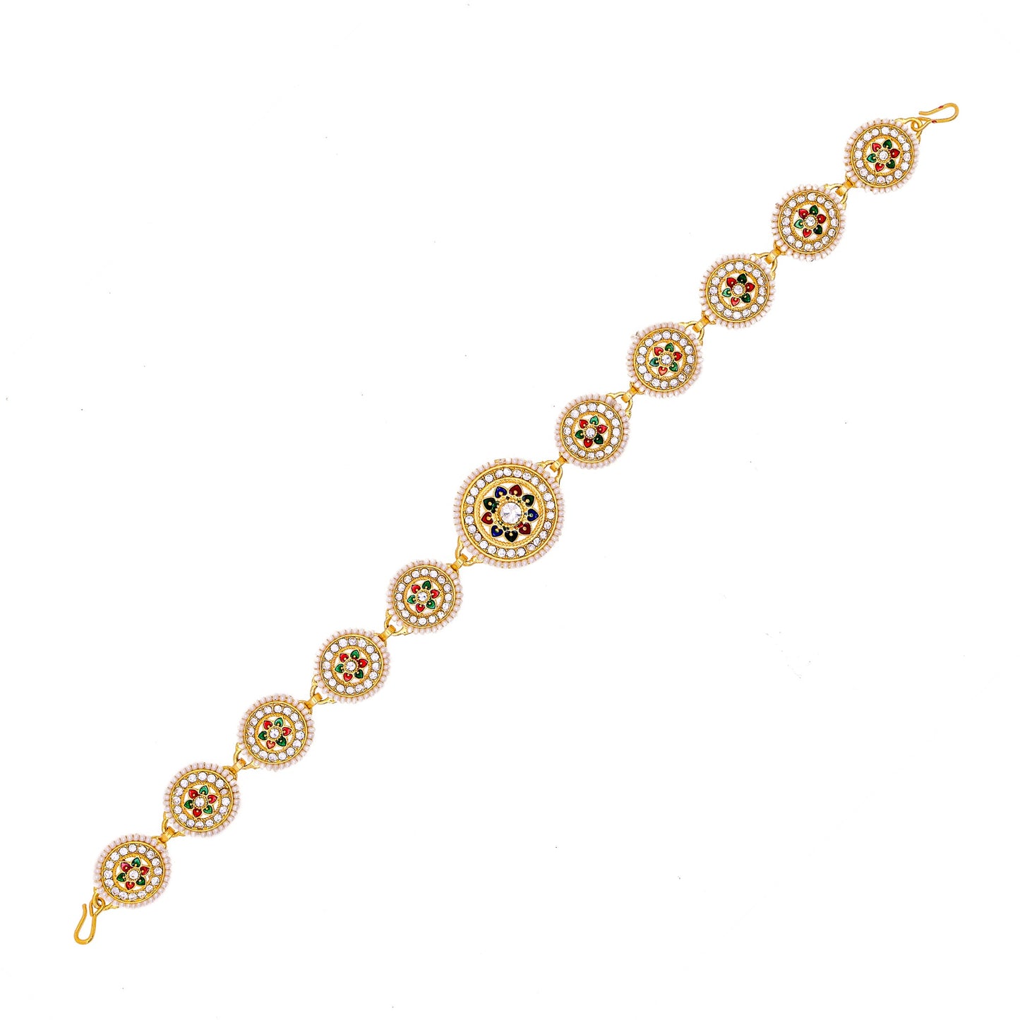 Rajputi Borla Mangtikka studded with Pearl Stone for women