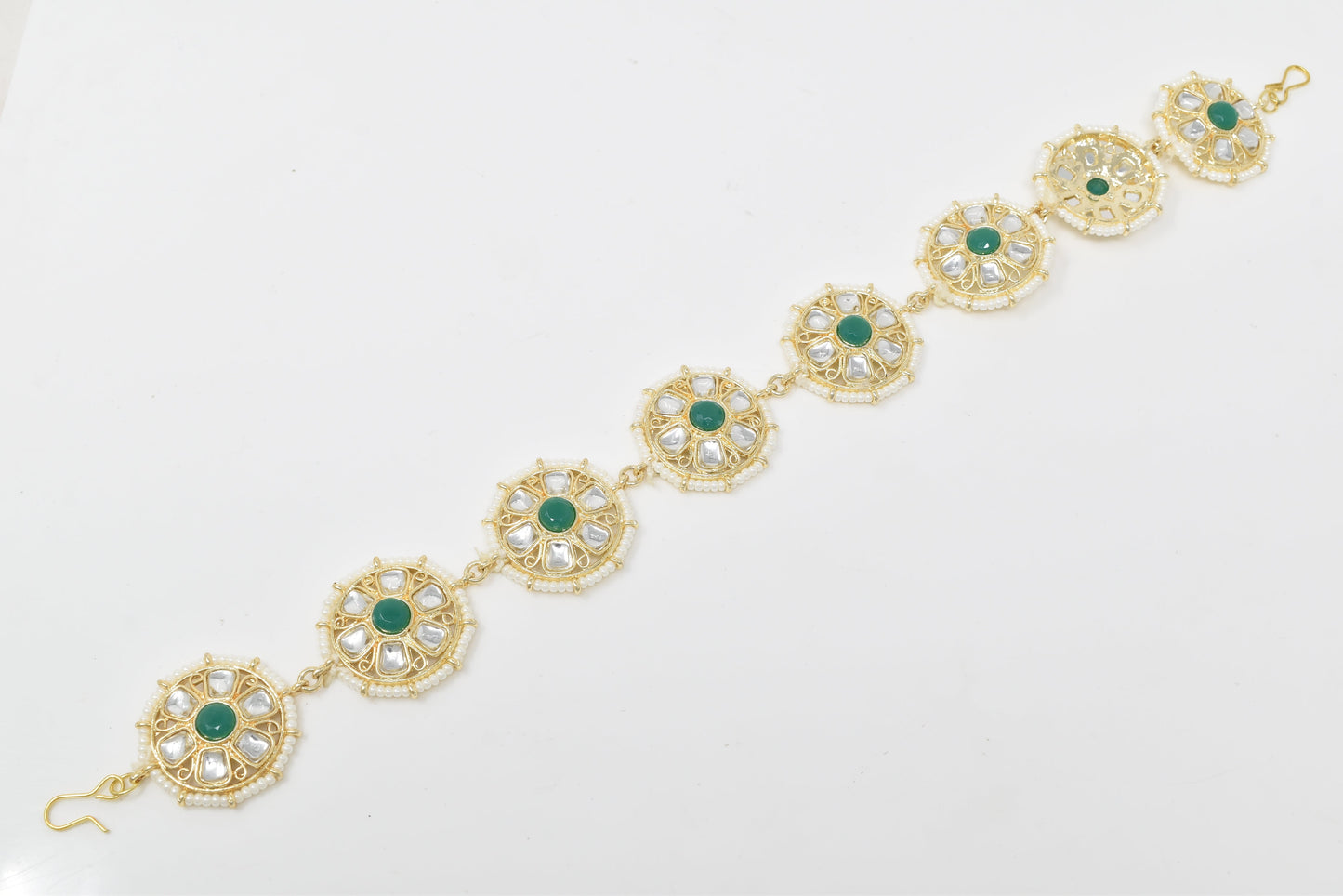 Rajputi Borla Mangtikka studded with Pearl Stone for women