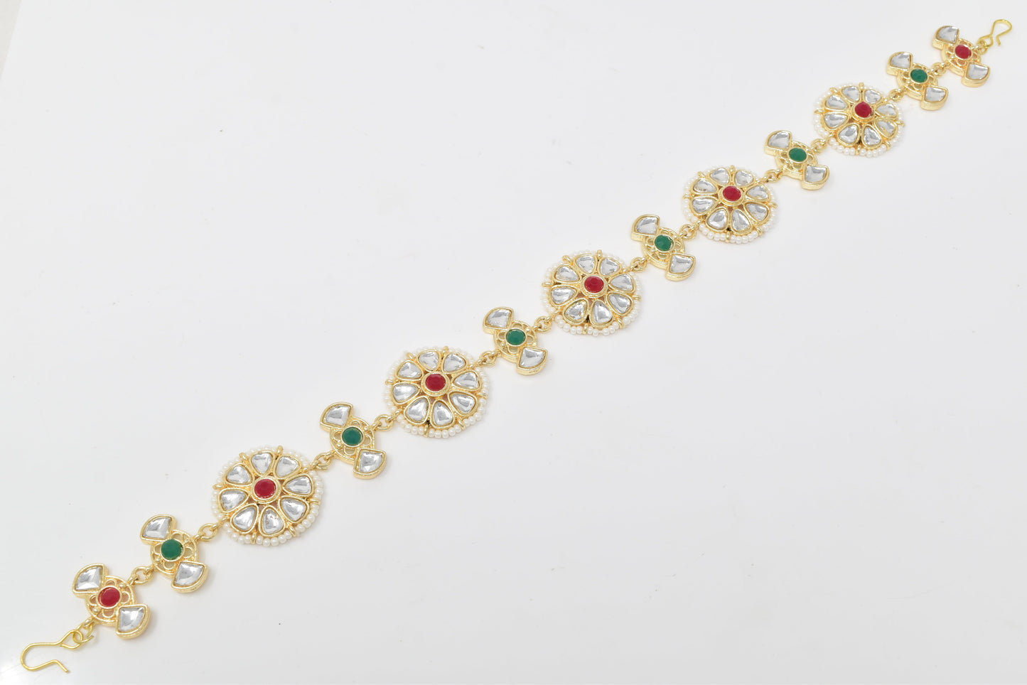 Rajputi Borla Mangtikka studded with Pearl Stone for women