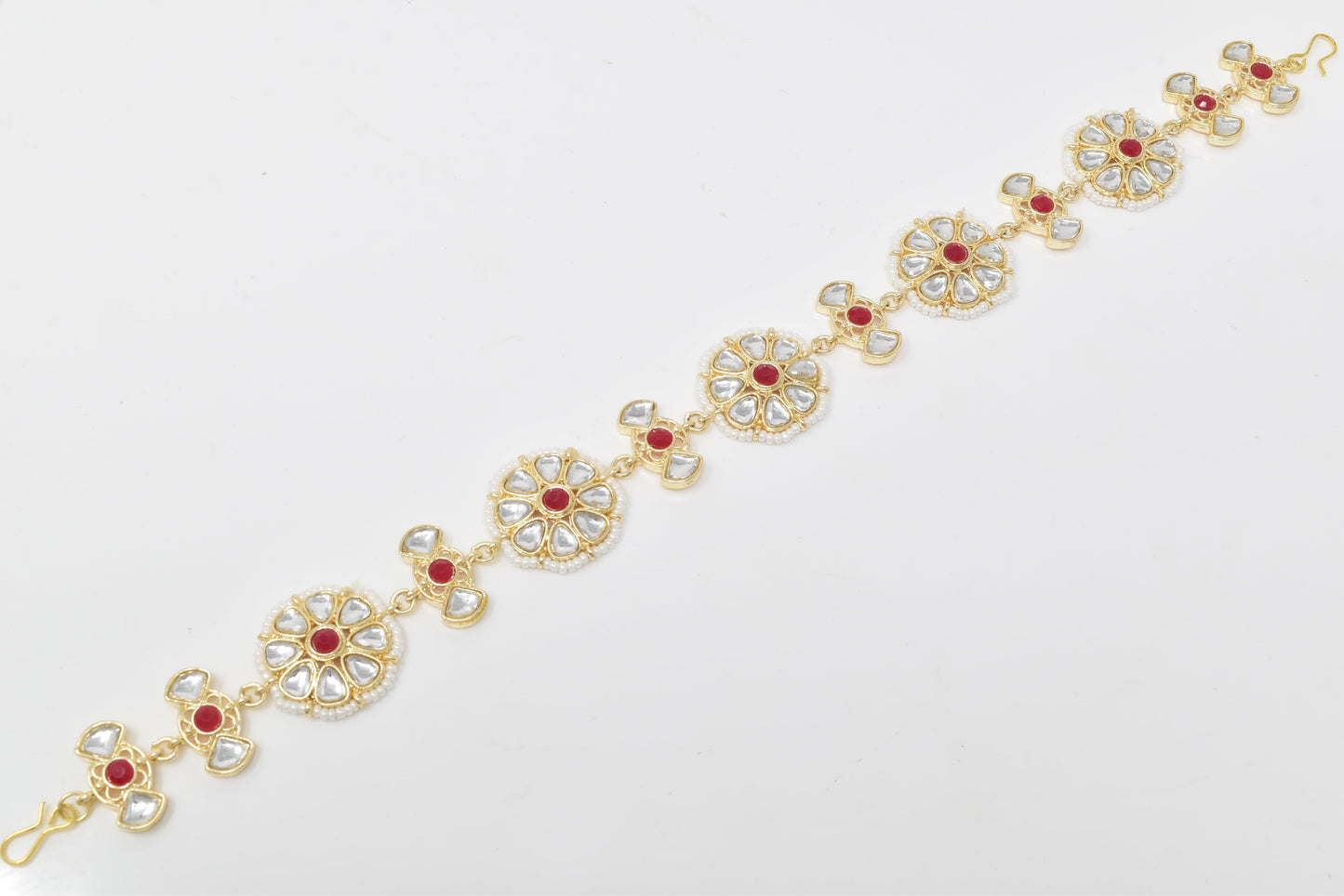 Rajputi Borla Mangtikka studded with Pearl Stone for women