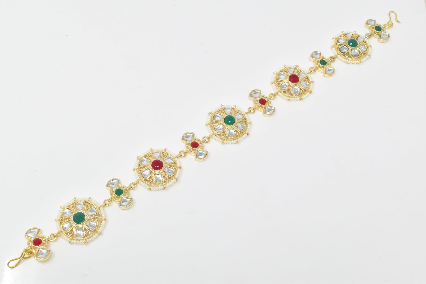 Rajputi Borla Mangtikka studded with Pearl Stone for women