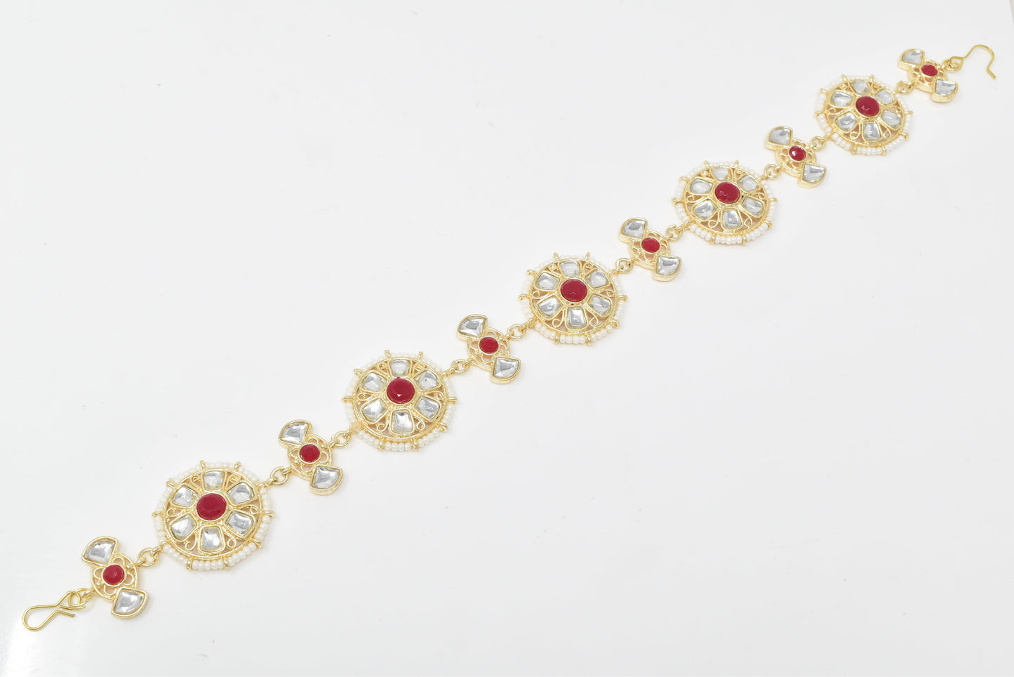Rajputi Borla Mangtikka studded with Pearl Stone for women