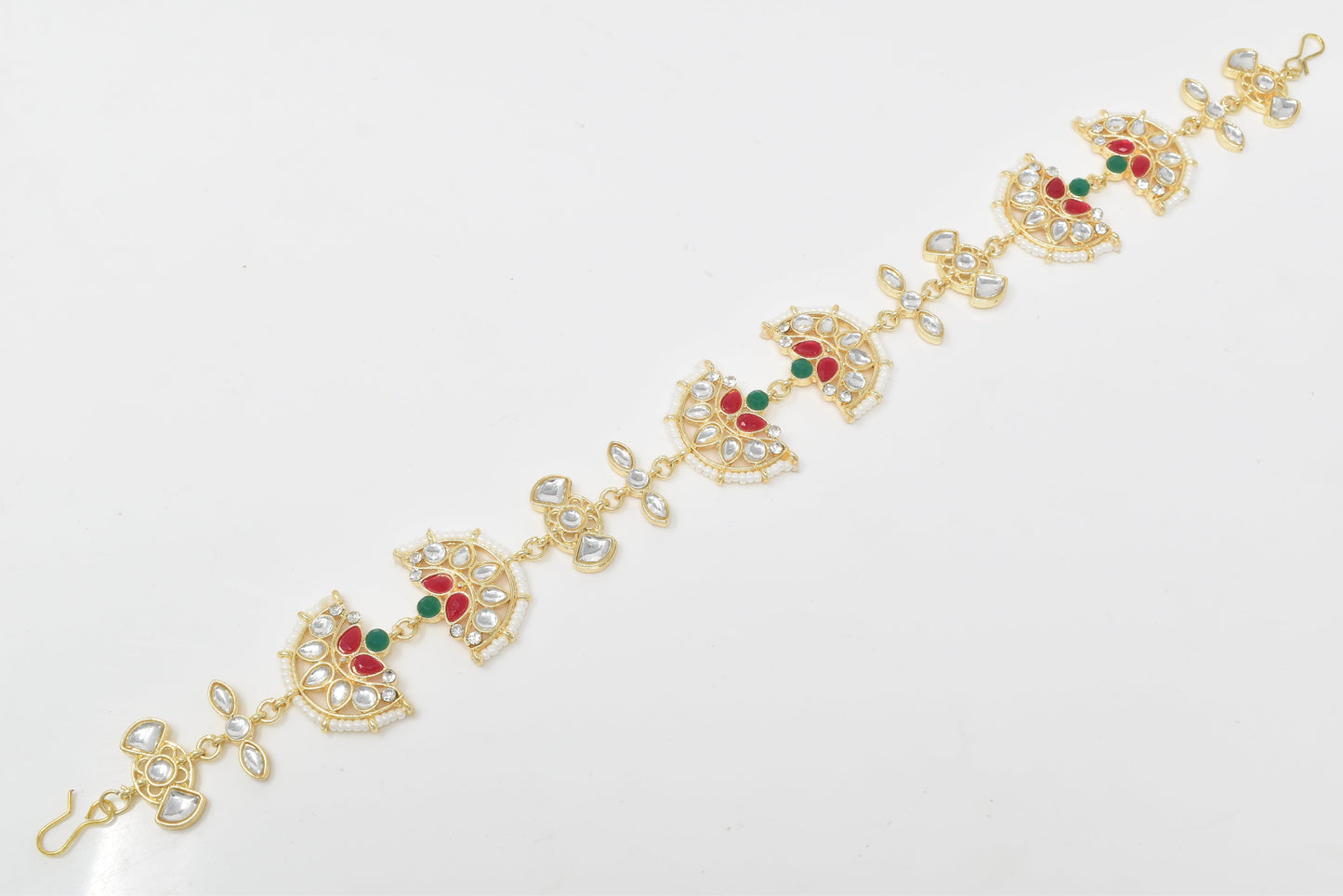 Rajputi Borla Mangtikka studded with Pearl Stone for women