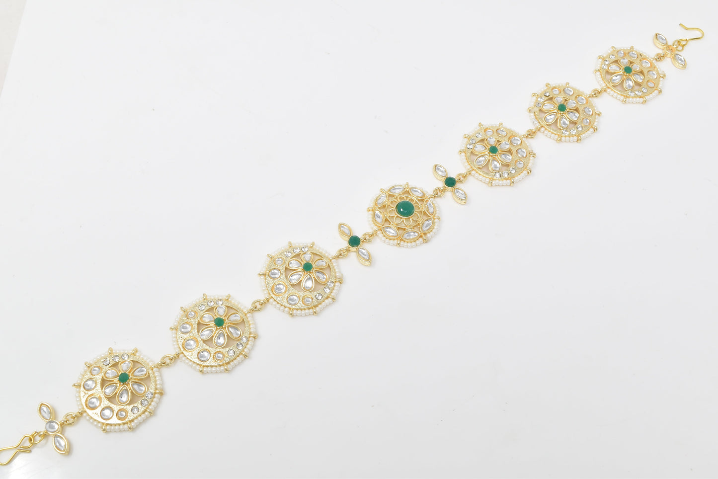 Rajputi Borla Mangtikka studded with Pearl Stone for women