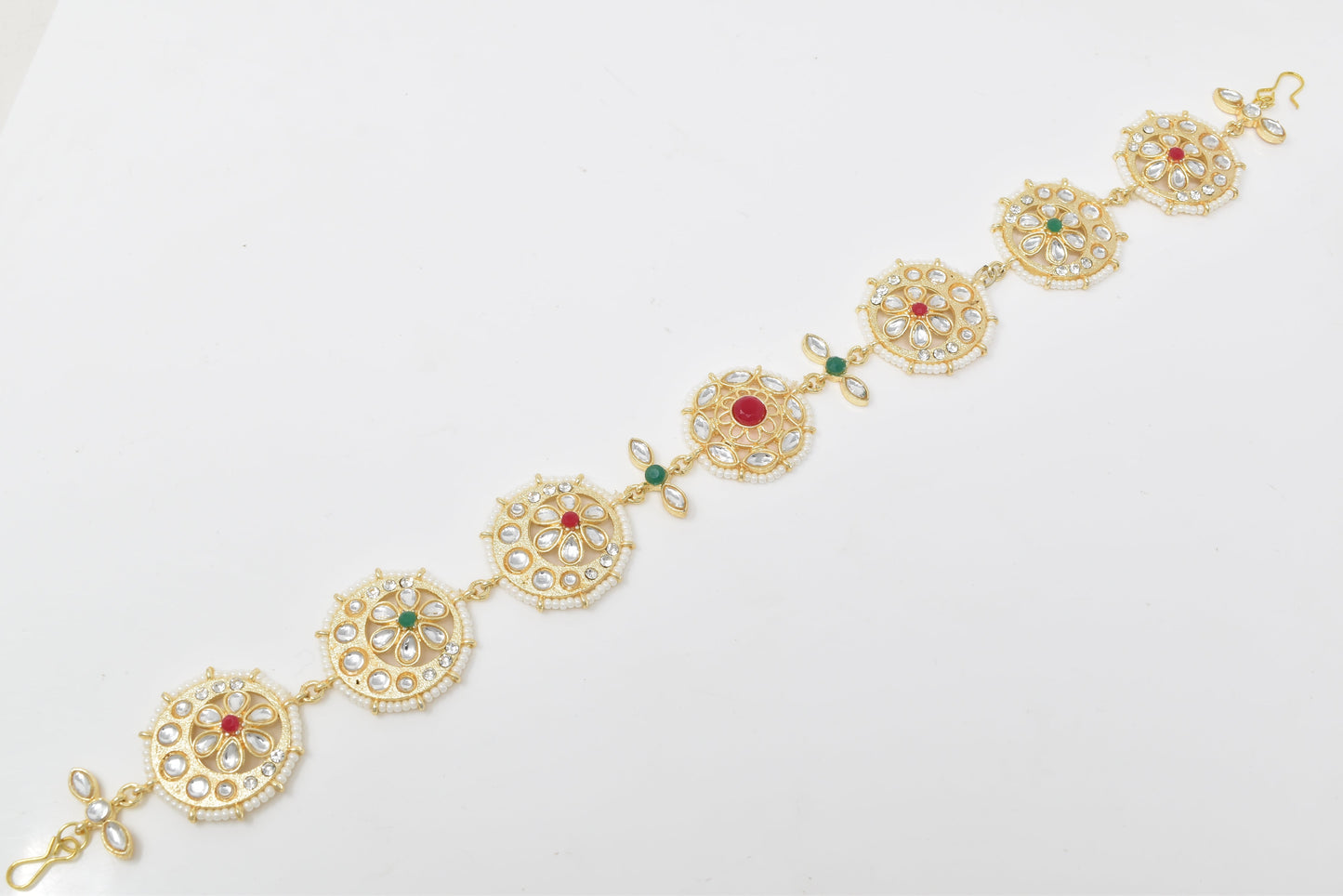 Rajputi Borla Mangtikka studded with Pearl Stone for women