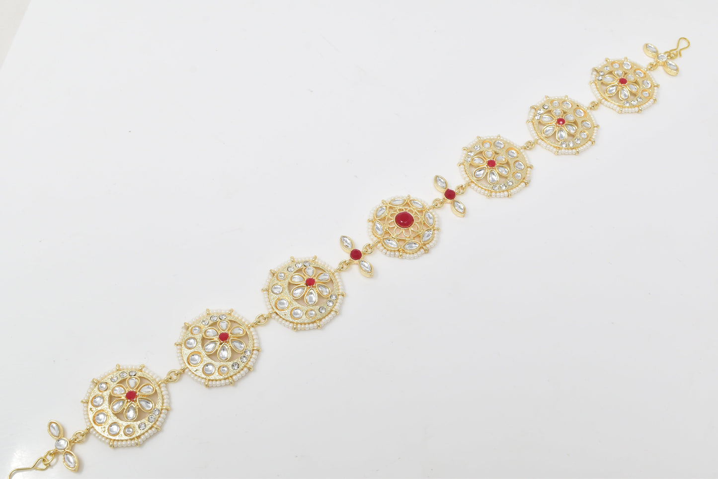 Rajputi Borla Mangtikka studded with Pearl Stone for women