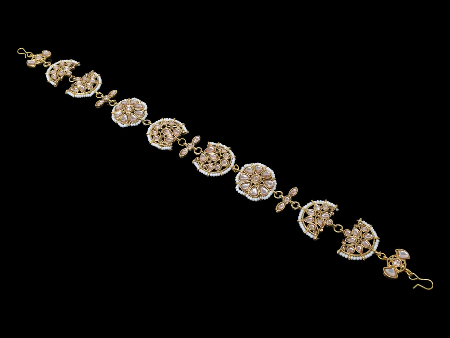 Traditional Indian Mathapatti - Gold Plated with Gemstones for Weddings & Special Occasions