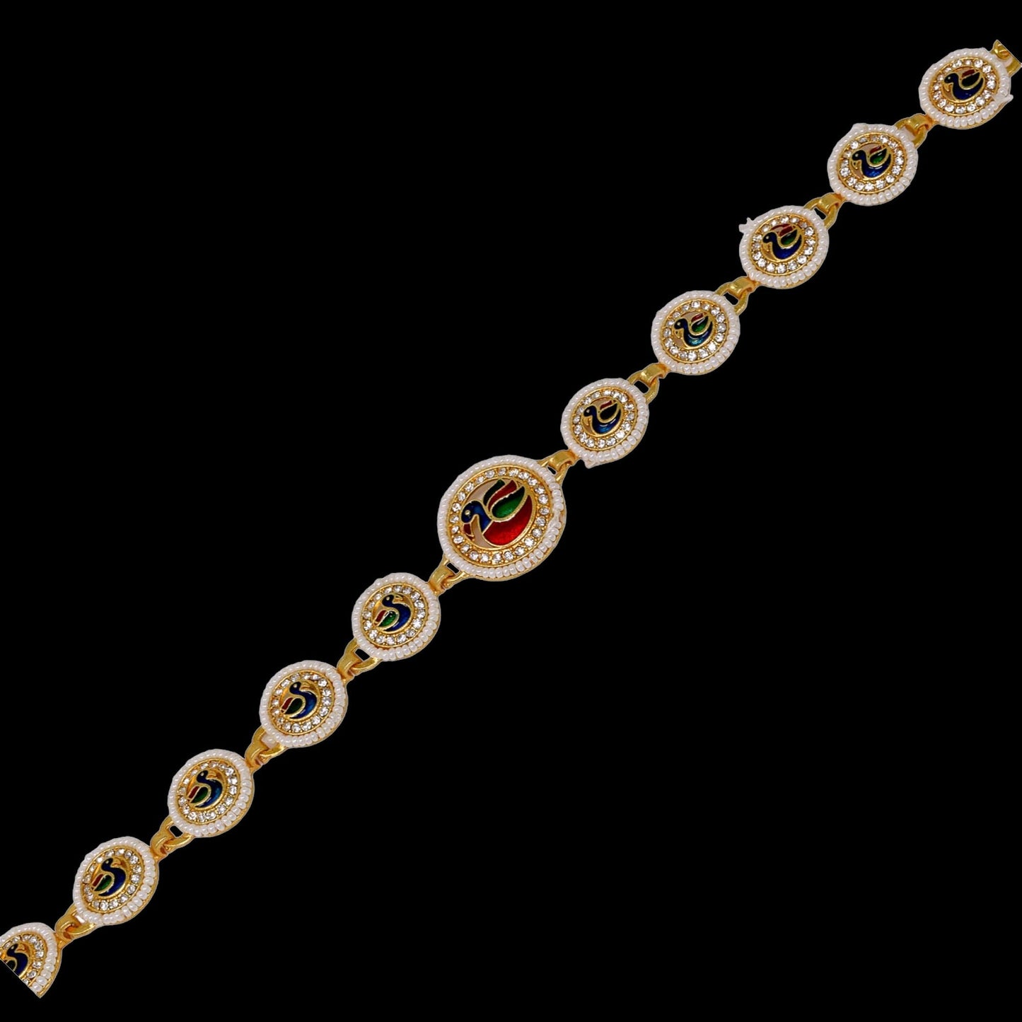 Traditional Indian Mathapatti - Gold Plated with Gemstones for Weddings & Special Occasions